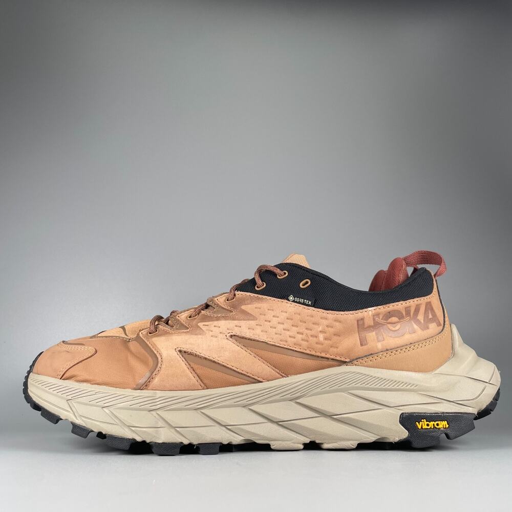 Hoka One One Anacapa Low GTX Men's 12.5 D Brown Hiking Sneaker Casual Shoes EUC